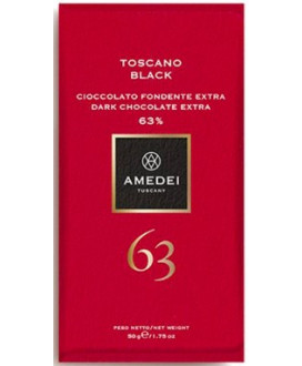Amedei Toscano Black 63% cocoa, dark chocolate bars - Online shop best price italian bar Amedei Tuscany sales