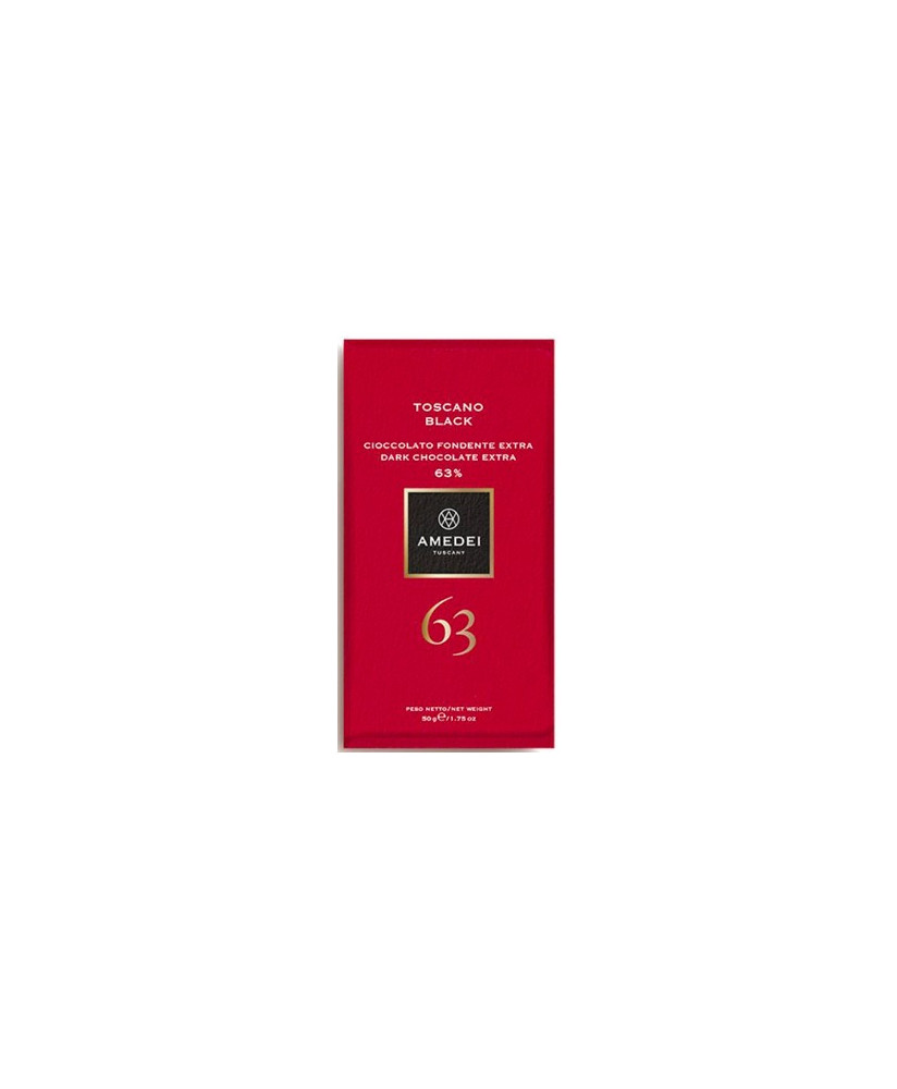 Amedei Toscano Black 63% cocoa, dark chocolate bars - Online shop best price italian bar Amedei Tuscany sales