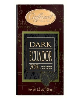 Vendita online tavolette di cioccolato Caffarel di Torino, fondente 70% Ecuador - 100g. Shop on line barrette di cioccolata Caf