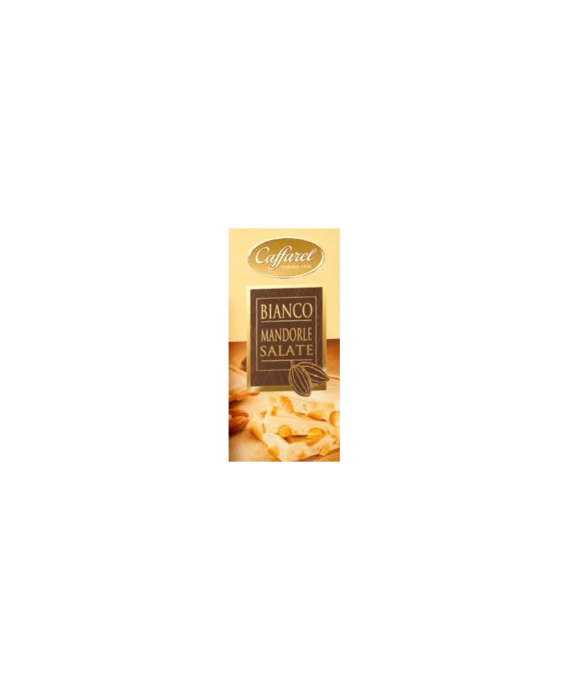 Vendita online tavolette di cioccolato Caffarel di Torino, Cioccolata Bianca con Mandorle e Pistacchi salati - 150g. Shop on lin