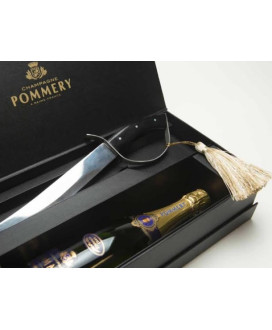 Vendita online sciabola del sommelier Pommery Brut Apanage. Shop on line lo confezione regalo champagne con sciabola