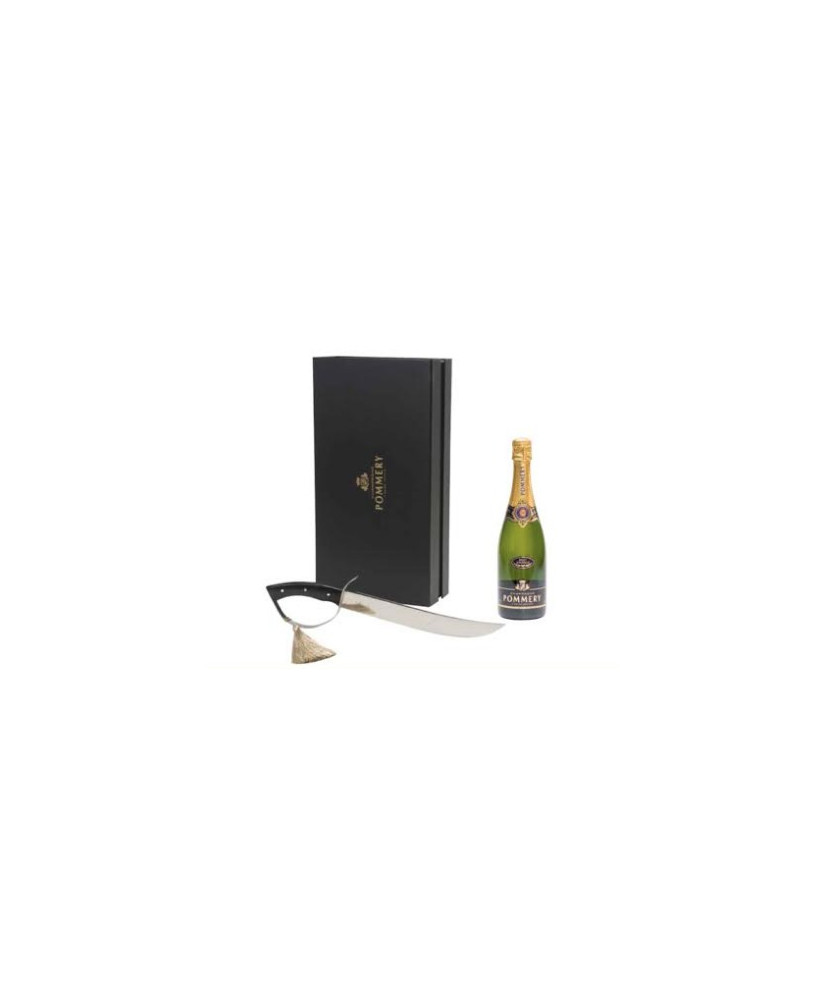 Vendita online sciabola del sommelier Pommery Brut Apanage. Shop on line lo confezione regalo champagne con sciabola