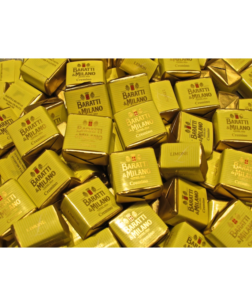 Online sales Italian chocolates Lemon Baratti & Milano. Shop online Cremini Lemon. Best price online chocolate cremino