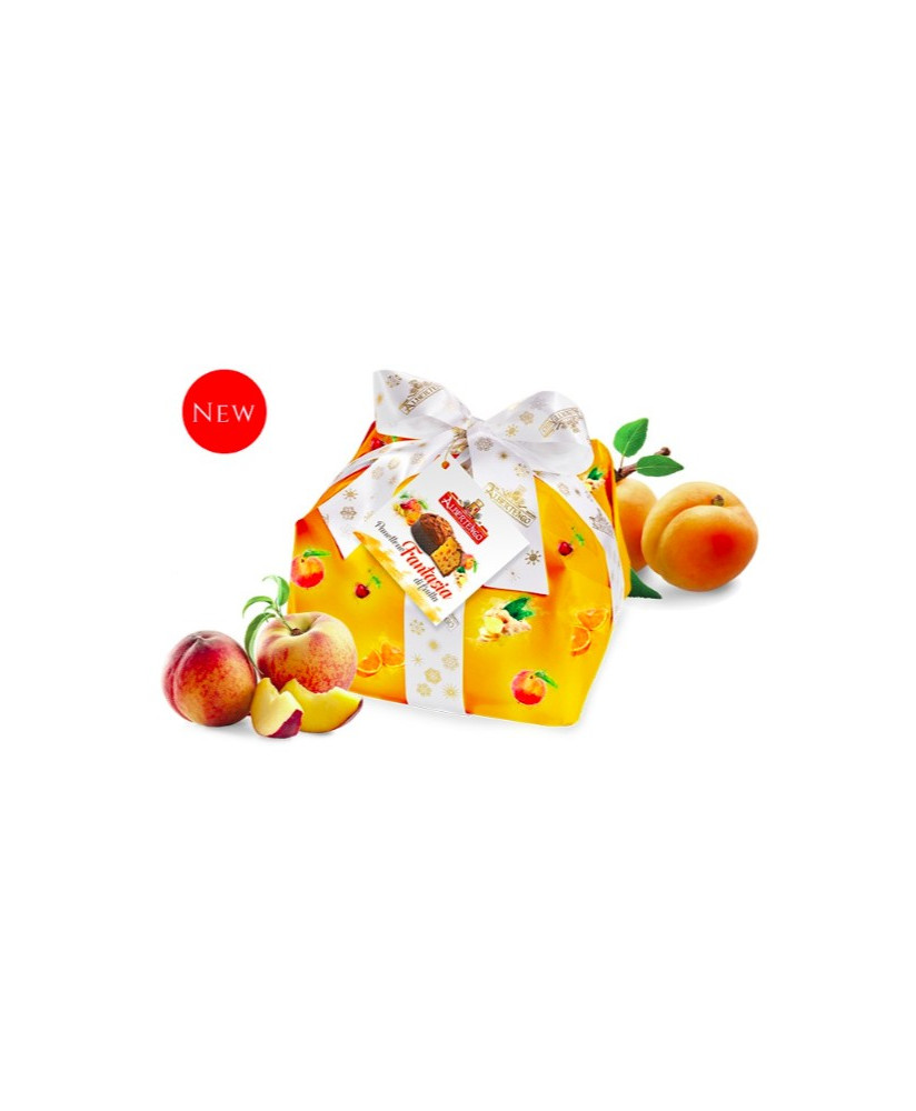 Albertengo, Panettone Fantasia di Frutta, novelty 2018. Shop on-line handmade Italian Christmas Cake pastry