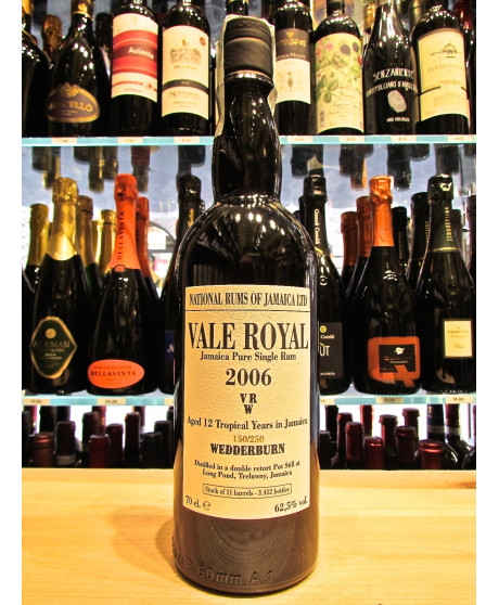 Rum VRW - Vale Royal 2006 - Jamaica Pure Single Rum - Wedderburn - Vendita online rum Giamaicani Long Pond