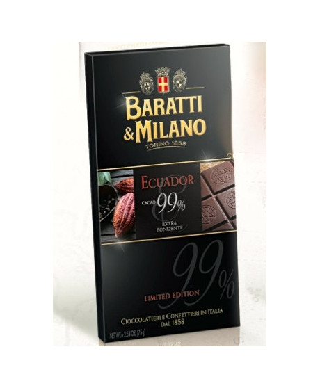 Baratti & Milano - Dark Chocolate 99% - Ecuador - 75g