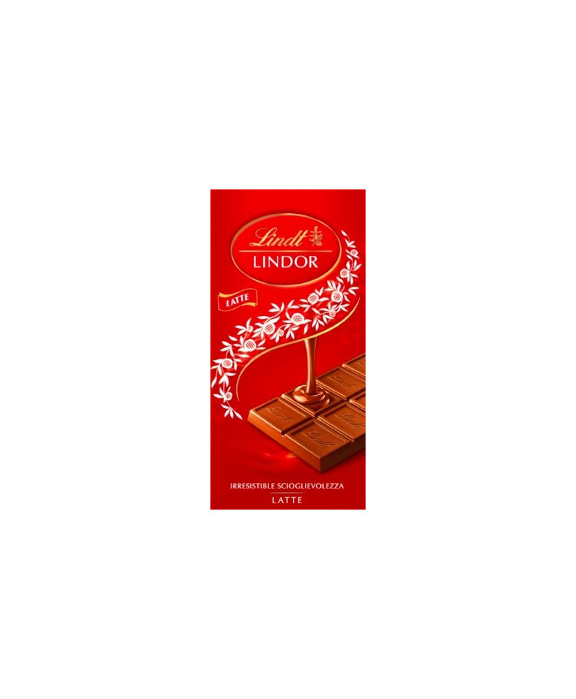 Vendita online tavolette di cioccolato Lindt & Sprüngli Lindor rossa al latte. Shop on line tavolette di cioccolato Lindt Lindor