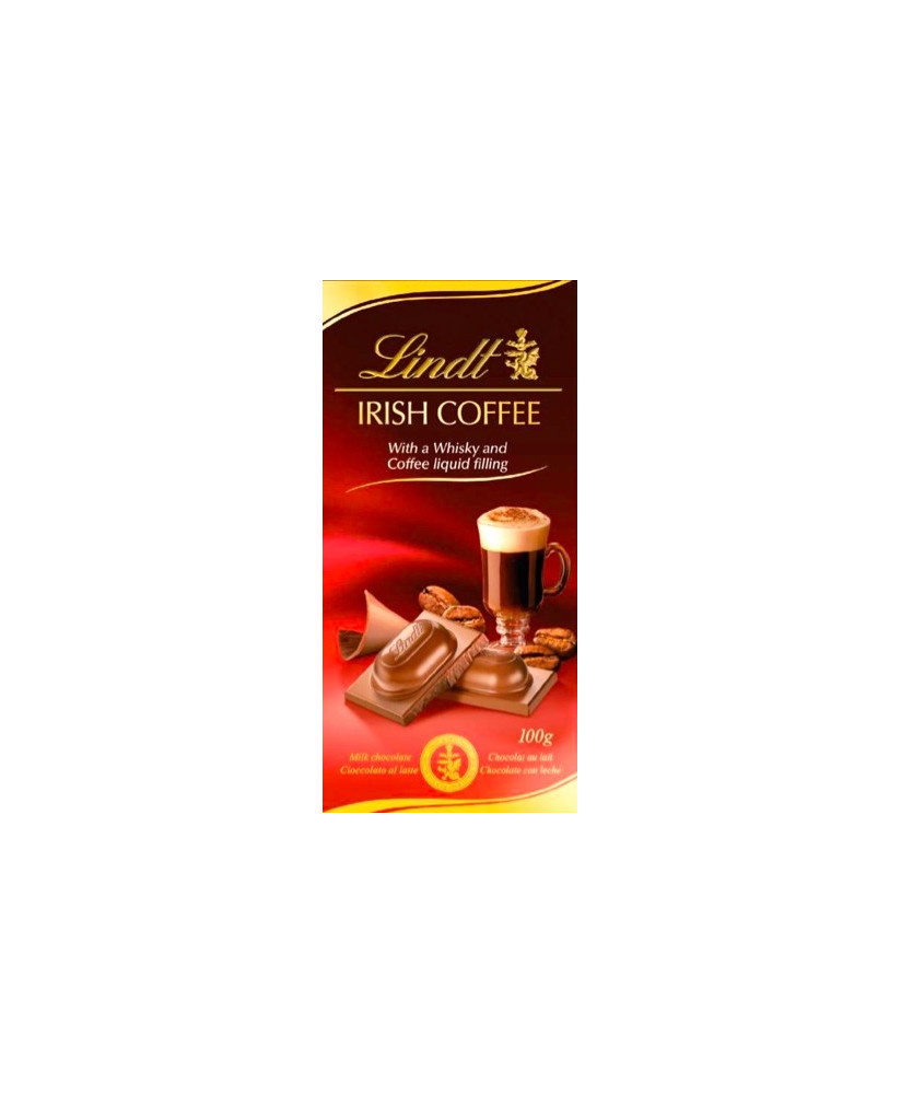Vendita online tavolette di cioccolato Lindt & Sprüngli al latte ripieno di whysky e caffè. Shop on line tavolette di cioccolato
