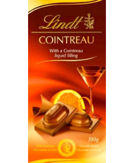 Vendita online tavolette di cioccolato Lindt & Sprüngli alcoliche al latte ripieno liquido di Cogintreau. Shop on line tavolette