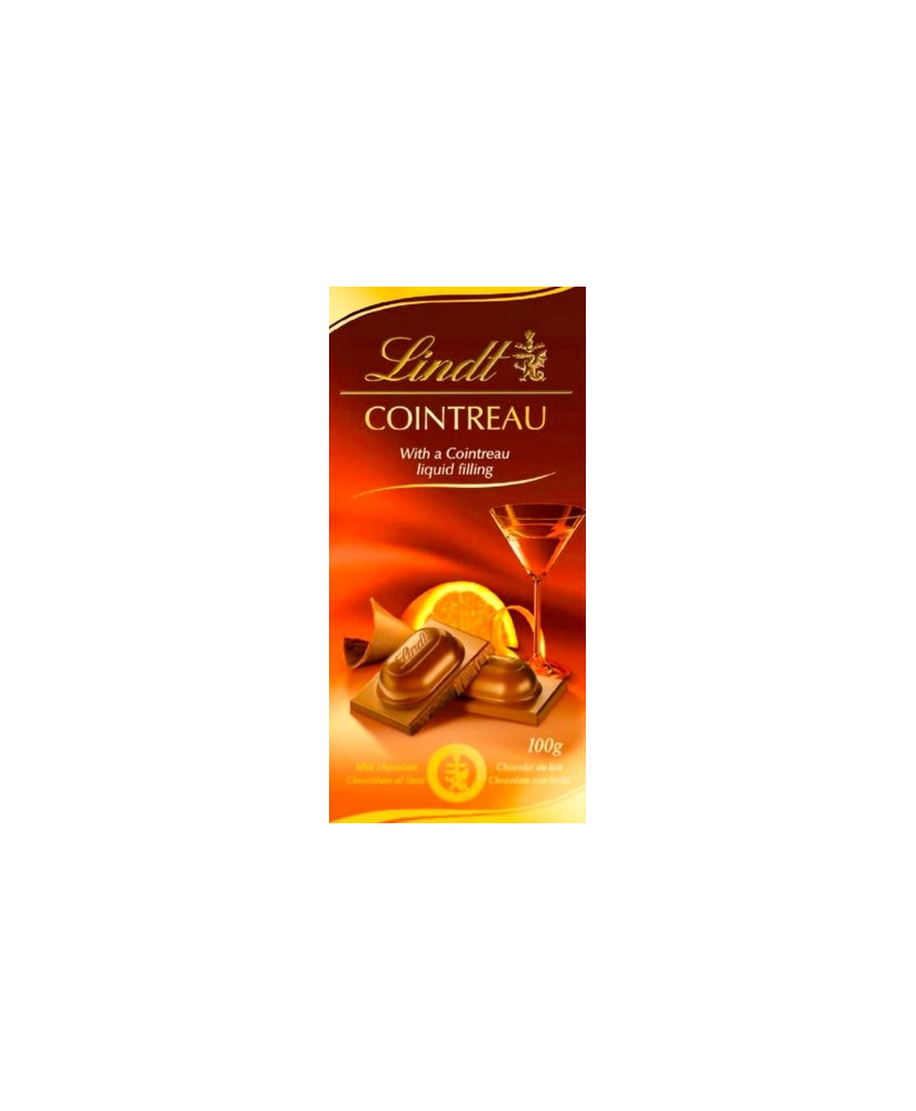 Vendita online tavolette di cioccolato Lindt & Sprüngli alcoliche al latte ripieno liquido di Cogintreau. Shop on line tavolette