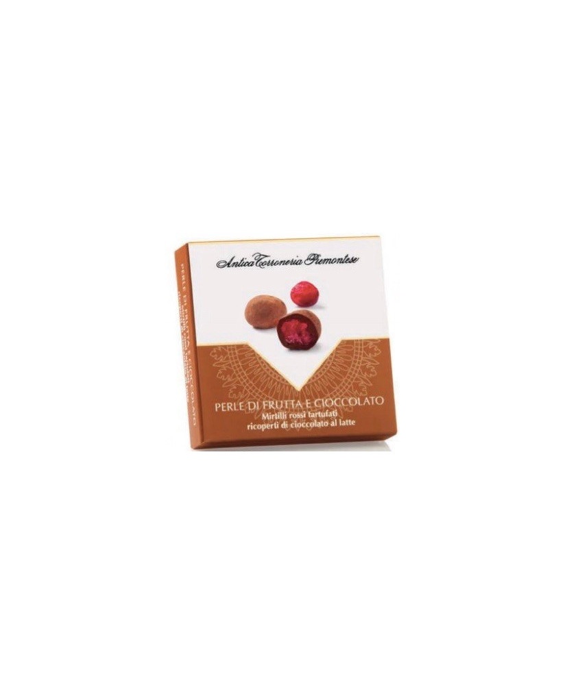 Antica Torroneria Piemontese - vendita online dragees - mirtilli canditi tartufati ricoperti di cioccolato al latte