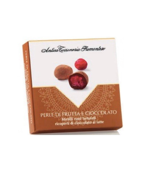 Antica Torroneria Piemontese - vendita online dragees - mirtilli canditi tartufati ricoperti di cioccolato al latte Antica Torroneria Piemontese - vendita online dragees - mirtilli canditi tartufati ricoperti di cioccolato al latte