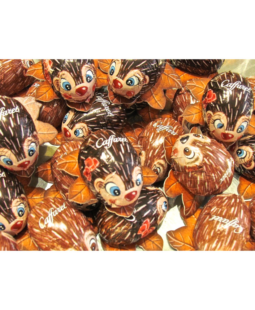 Vendita online cioccolatini a forma di Riccio - Cioccolato al latte. Shop on line cioccolatini al latte a forma di Babbi N