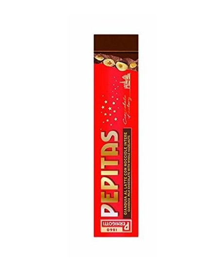 Vendita online Torrone Pernigotti Pepitas, cioccolato gianduja con nocciole intere. Shop online torroni e prezzi.