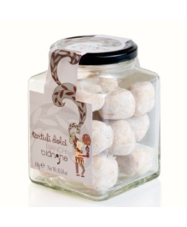 Vendita online tartufo di cioccolato dolce bianco B. Langhe. Shop on line prezzo tartufini di cioccolato B. Langhe