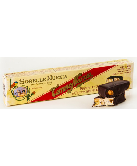 Sorelle Nurzia - Torrone Tenero con Nocciole Ricoperto al Cioccolato 200g