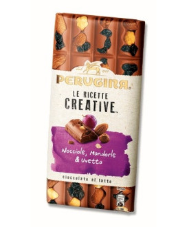 Vendita online Tavolette di Cioccolato Perugina, Le Creative, con mandorle, nocciole e uvetta. Tavoletta al latte Perugina