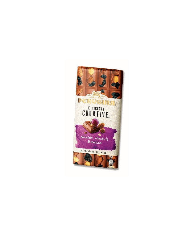 Vendita online Tavolette di Cioccolato Perugina, Le Creative, con mandorle, nocciole e uvetta. Tavoletta al latte Perugina