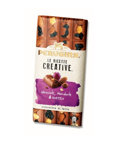 Vendita online Tavolette di Cioccolato Perugina, Le Creative, con mandorle, nocciole e uvetta. Tavoletta al latte Perugina Vendita online Tavolette di Cioccolato Perugina, Le Creative, con mandorle, nocciole e uvetta. Tavoletta al latte Perugina