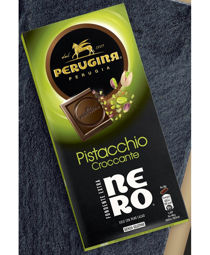 (6 TAVOLETTE X 85g) Nero Perugina - Fondente Extra al Pistacchio 