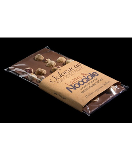 Solocacao Latte e nocciole - Vendita online tavolette di cioccolato Solocacao. Shop  cioccolateria Reggio Emilia miglior prezzo