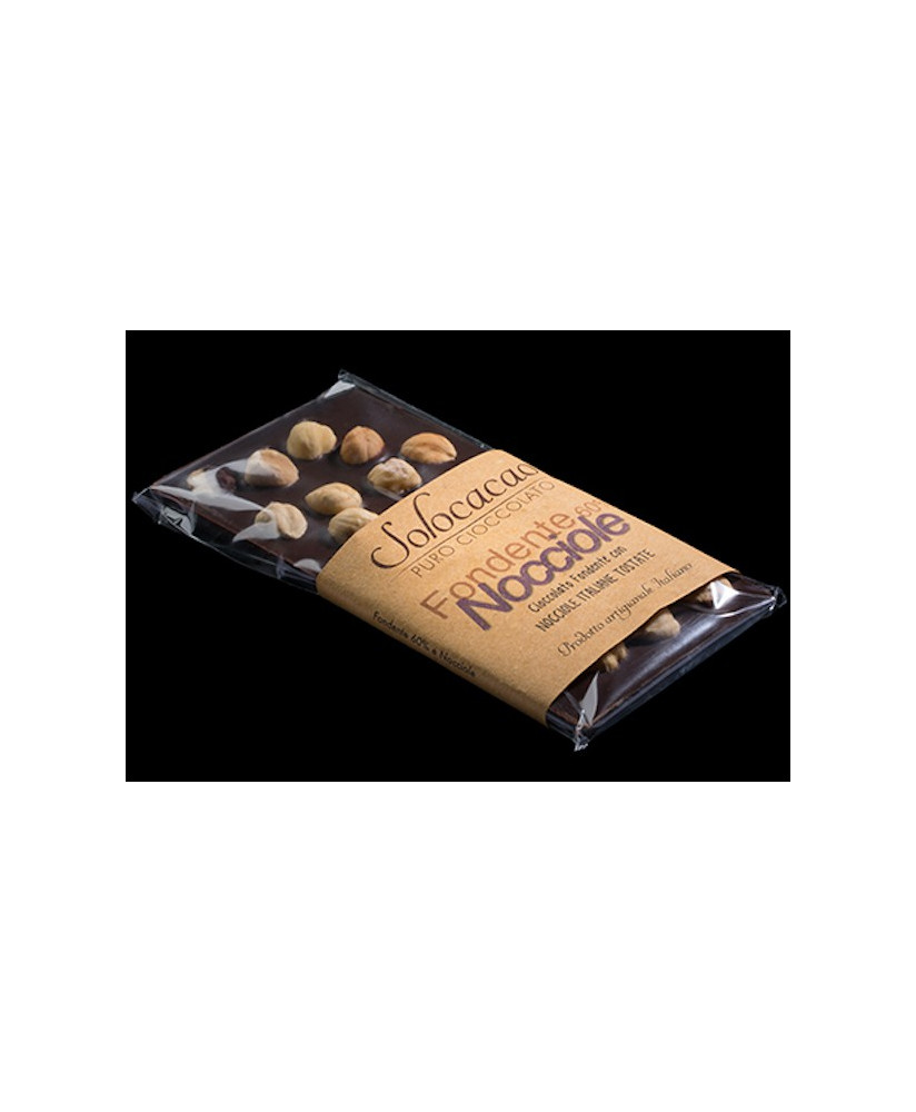 Solocacao fondente e nocciole - Vendita online tavolettedi cioccolato Solocacao. Shop cioccolateria miglior prezzo