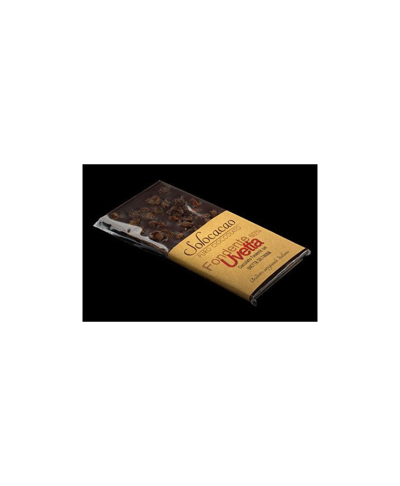 Solocacao Fondente e uvetta - Vendita online tavolette di cioccolato Solocacao. Shop cioccolateria miglior prezzo