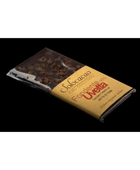 Solocacao Fondente e uvetta - Vendita online tavolette di cioccolato Solocacao. Shop cioccolateria miglior prezzo Solocacao Fondente e uvetta - Vendita online tavolette di cioccolato Solocacao. Shop cioccolateria miglior prezzo