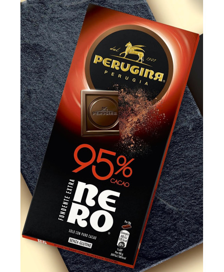 Vendita online Tavolette di Cioccolato Nero Perugina fondente 95% cacao. Tavoletta fondente 