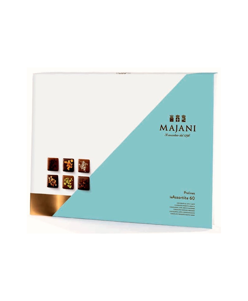 Vendita online Praline di cioccolato assortiti Majani di Bologna in Scatole da regalo. Shop on line Cioccolato