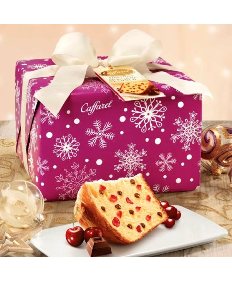 Buy online typical italian Christmas cake orange and chocolate. Sale on-line panettone handmade Caffarel packaged