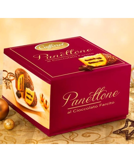 Buy online typical italian Christmas cake chestnuts and chocolate. Sale on-line panettone handmade Caffarel 