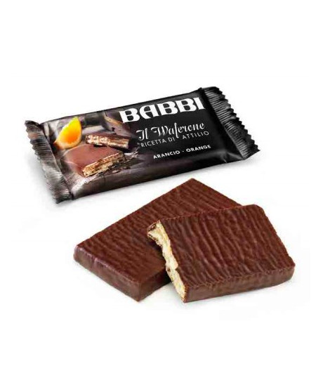 Babbi - il Waferone - Ricetta di Attilio - Wafers con crema all'arancio ricoperto di cioccolato - 30g