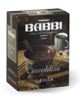 Vendita online cioccolata in tazza Babbi, shop online cioccolata calda fondente Babbi, shop cioccolata in polvere Babbi.