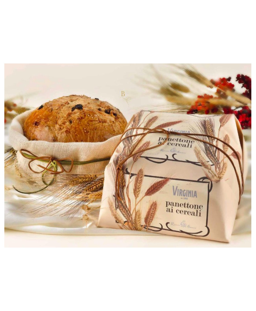 Virginia, panettone ai cereali linea naturale. Vendita online panettoni artigianali Virginia Sassello miglior prezzo