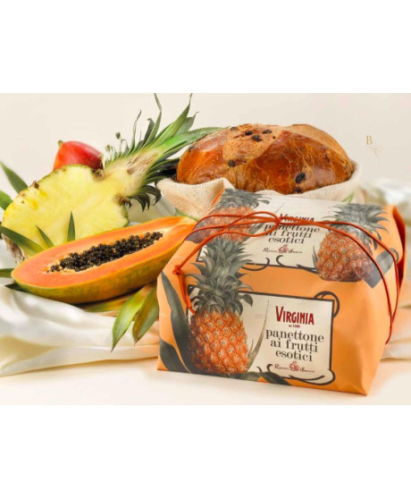 Virginia, panettone con frutti esotici. Vendita online panettoni artigianali Virginia Sassello miglior prezzo