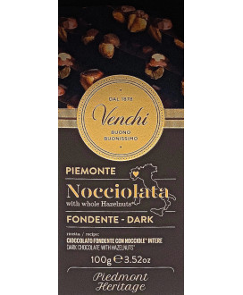 Vendita online tavolette di cioccolato Venchi fondente extra 56% di cacao con nocciole piemonte intere. Shop on line cioccolata