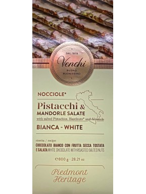 Venchi - Bianco - Nocciole, Pistacchi e Mandorle Salati - 800g