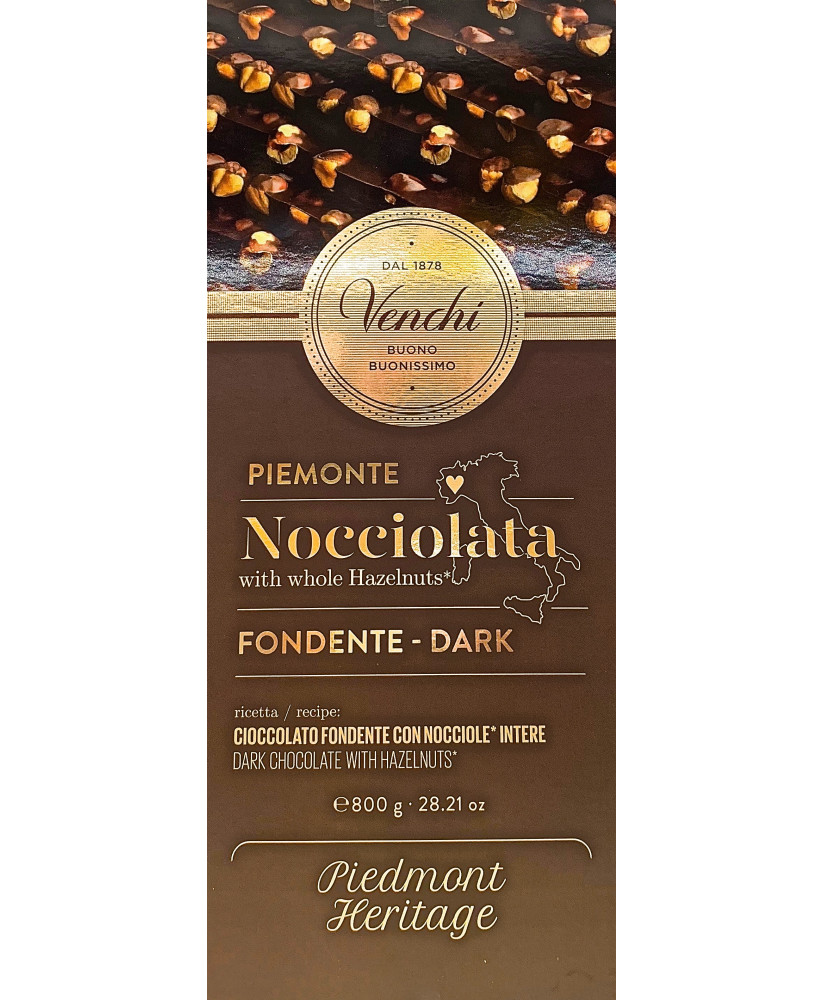 Vendita online tavolette di cioccolato Venchi Grandi da 1 kg. fondente extra 56% di cacao con nocciole piemonte intere. Shop on