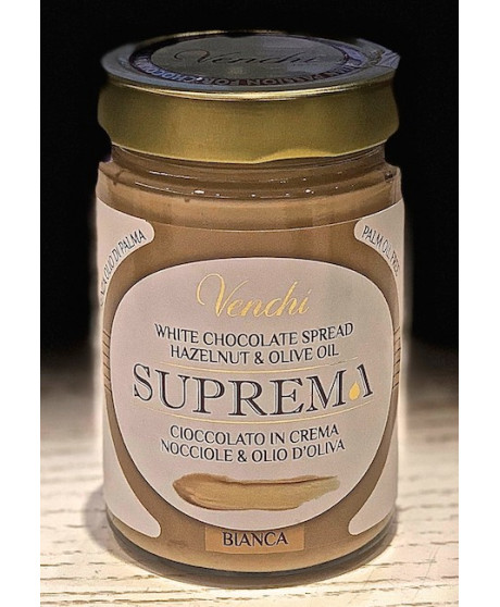 (6 CONFEZIONI X 300g) Venchi - Cioccolato Bianco in Crema - Nocciole e Olio d'Oliva - Suprema