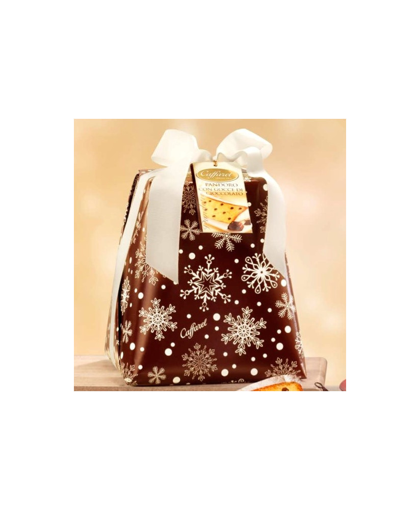 Vendita online pandoro Caffarel cioccolato incartato a mano. Shop on line pandori Caffarel 