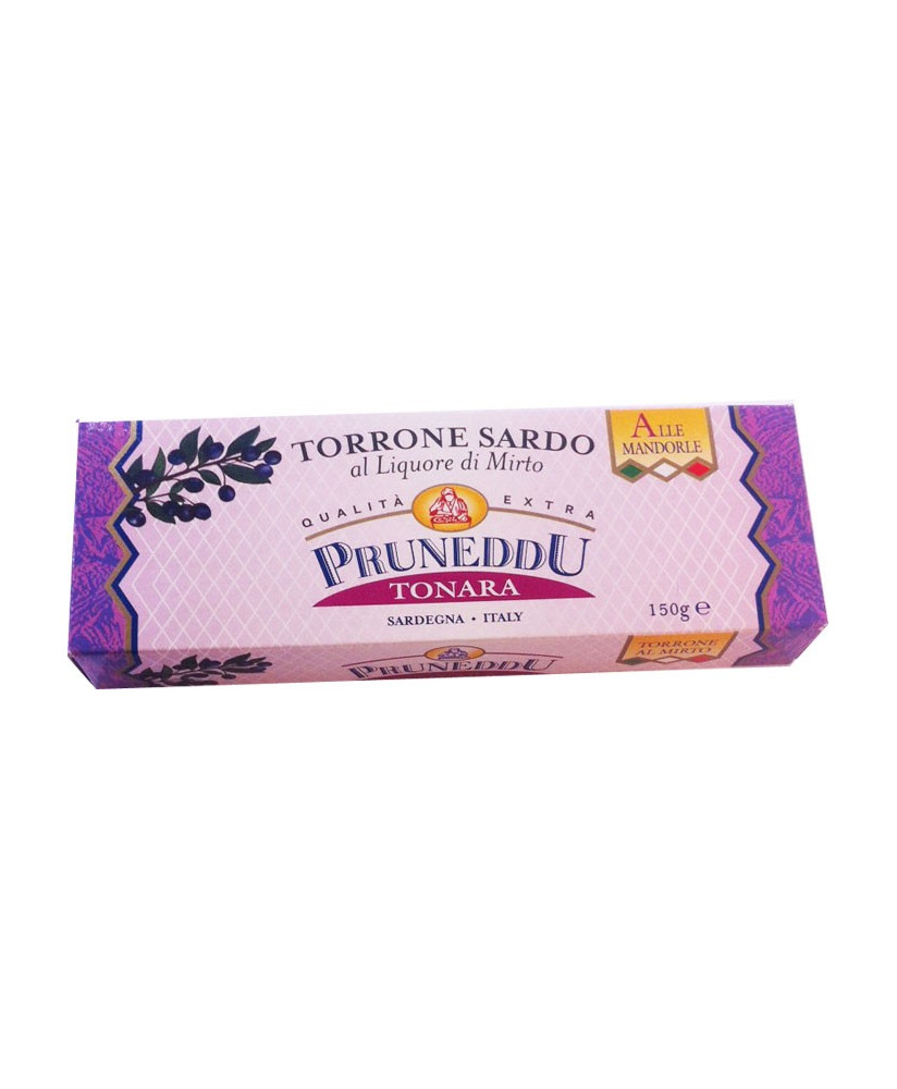 Pruneddu - Nougat of Tonara almonds and myrtle liqueur - Online shop Sardinian artisan nougat with Tonara almonds