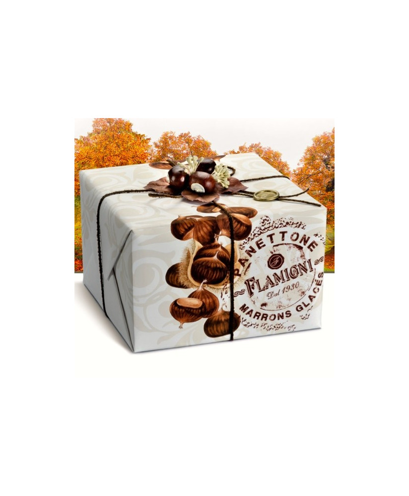 Vendita online panettone Flamigni Con Marrons Glaces. Shop on-line panettoni artigianali di alta pasticceria, dolce da forno l