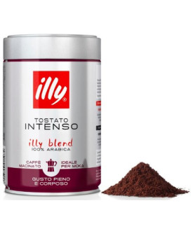 (3 CONFEZIONI X 250g) ILLY - Caffè Macinato Moka Tostato Intenso