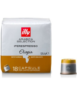 Vendita online capsule Illy Caffe' Monoarabica Ethiopia per macchina iperespresso. Confezione da 18 caffè espresso Etiopia. Shop