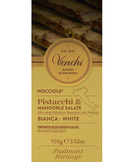 Venchi - White Chocolate with Pistachios and Hazelnuts - 100g