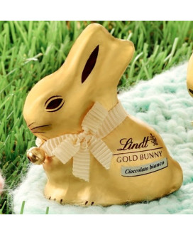 Vendita online Coniglietti Gold Bunny di cioccolato bianco. Pasqua Lindt & Sprüngli (SCONTO 10%). Shop on line Coniglietto di ci