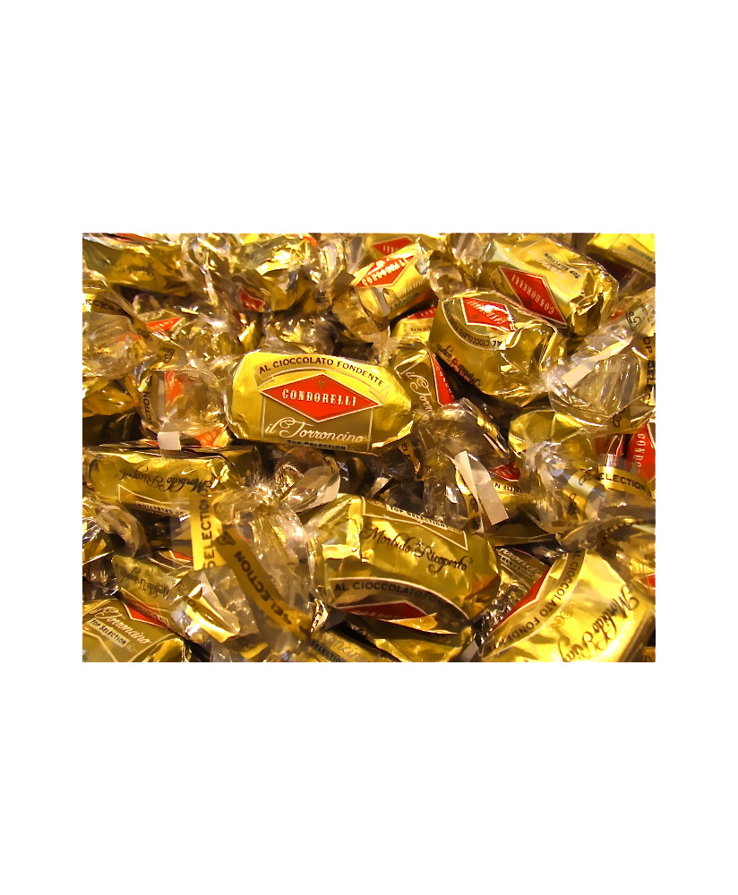 Vendita online Torroncini Siciliani Condorelli di Belpasso Catania. Shop on line morbidi torroncini ricoperti di cioccolato fond