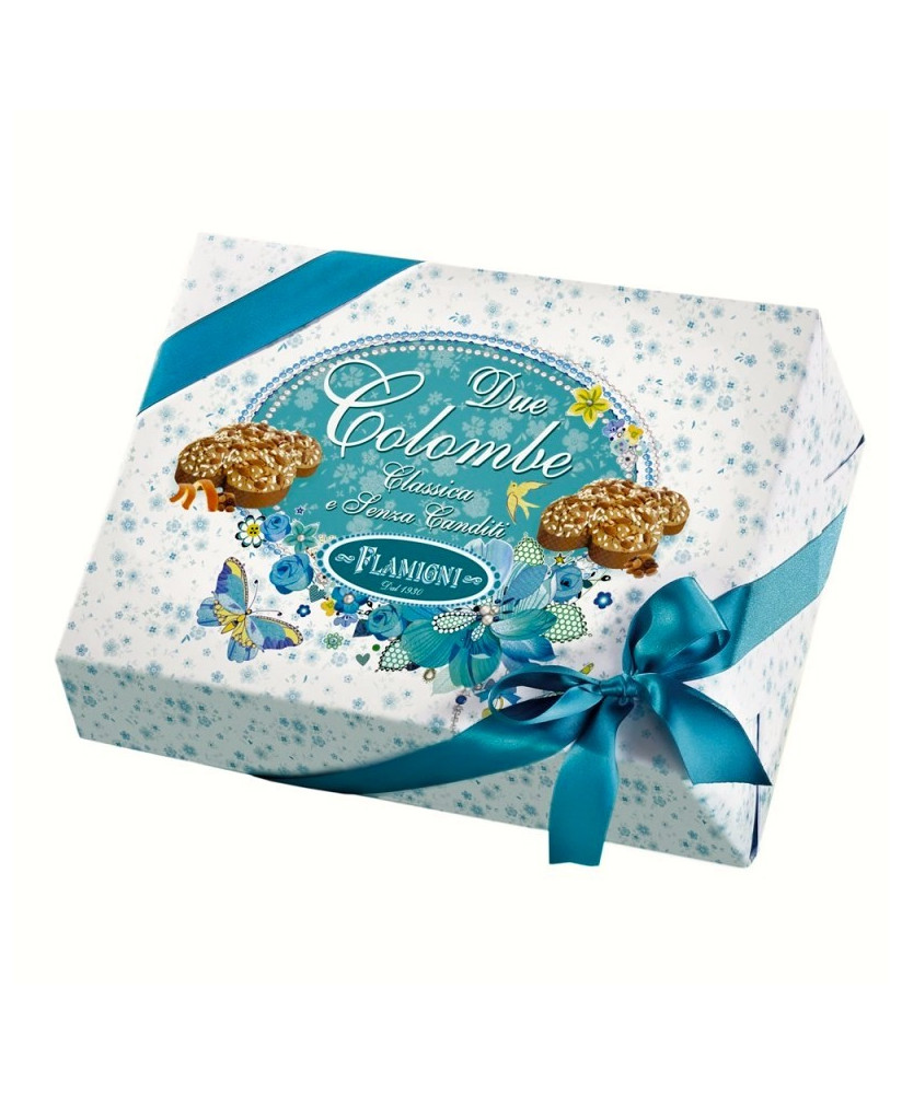 Vendita online colombe di Pasqua artigianali Flamigni Forlì. Shop on-line colomba classica confezionata in cappelliera