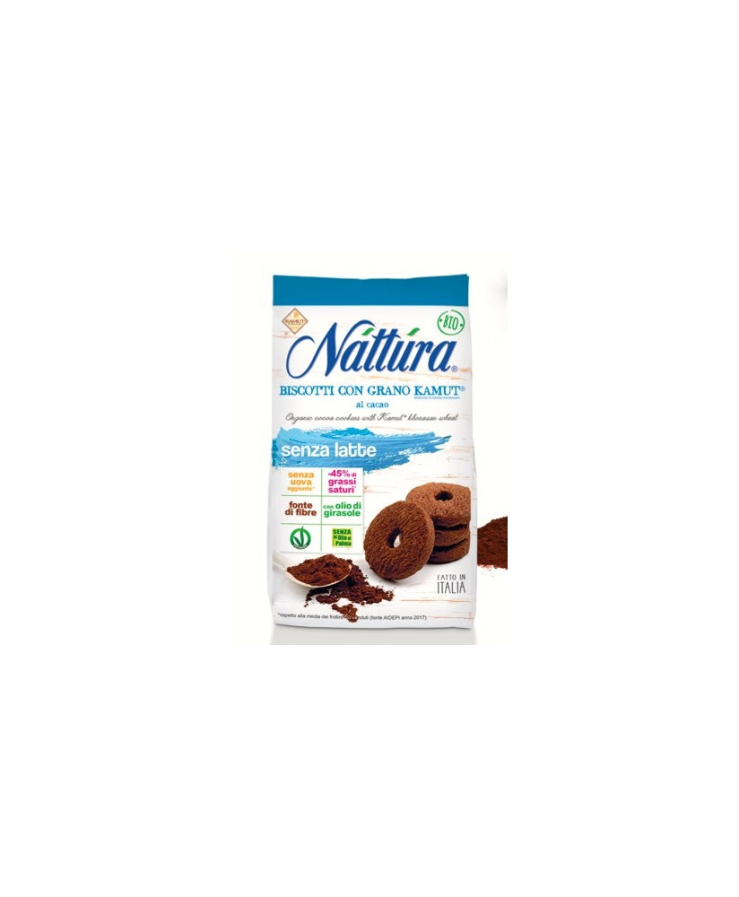 Vendita online biscotti Nattura Kamut e Cacao. Shop online biscotti integrali. Biscotti Nattura vegani e biologici